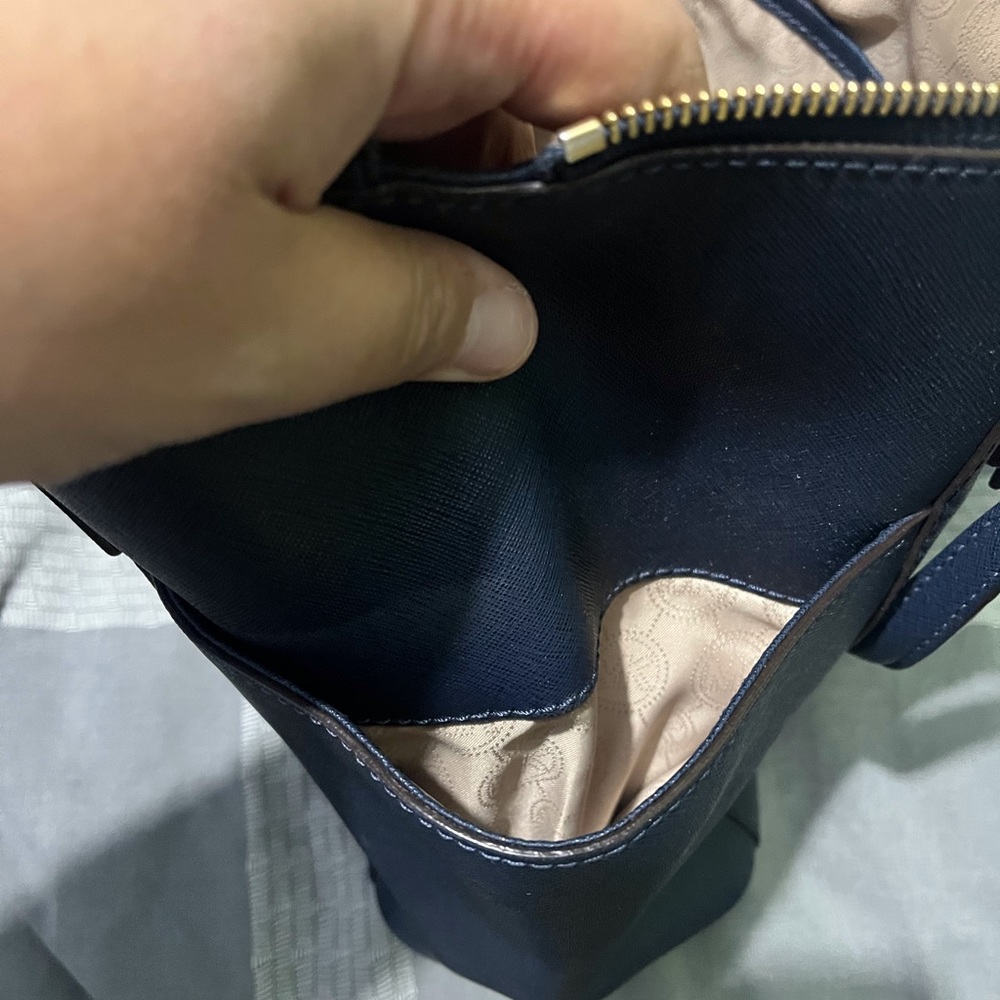 Navy Blue Shoulder Michael Kors Bag